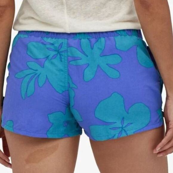 Patagonia Women's Barely Baggies Shorts Women's size Small Purple/Blue Tropical - Picture 3 of 6
